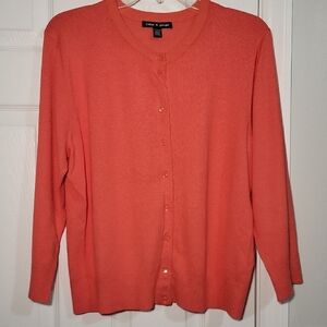 Cable & Gauge Women's Coral Button-Up Cardigan